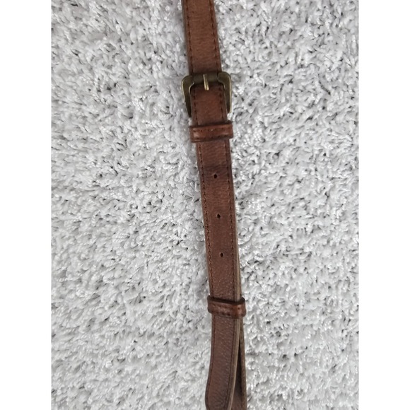 Vintage Myra Leather Drawstring Bucket Bag Purse Tote Crossbody Boho Distressed - Picture 12 of 16